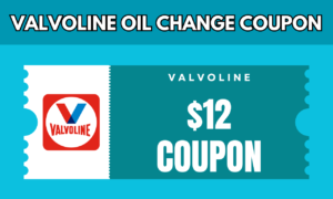 SS of Valvoline $12 coupon