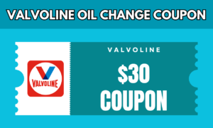 Valvoline $30 coupon